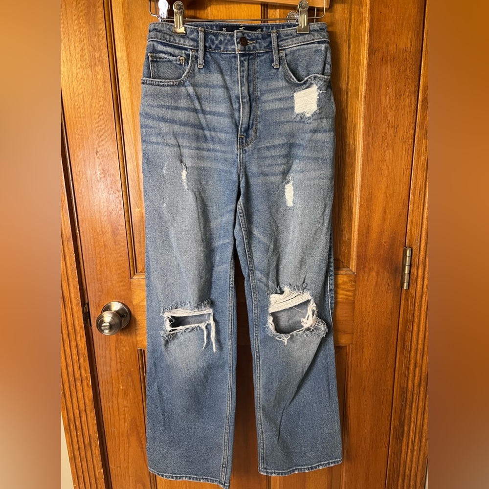 LOT BUNDLE 3 Pair size 26 jeans Abercrombie Hollister high-rise distressed - Picture 5 of 11
